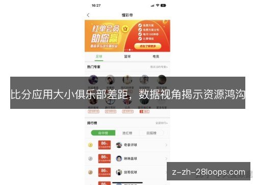 比分应用大小俱乐部差距，数据视角揭示资源鸿沟